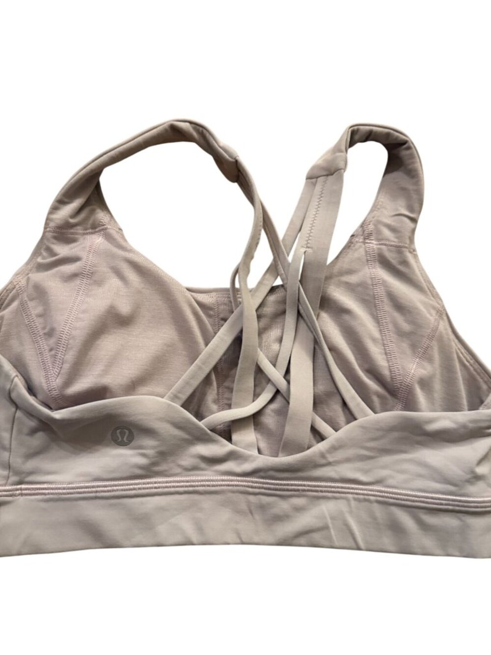 Lululemon Energy Bra in color Naked Beige Cream Pink Size 6 - Picture 6 of 8